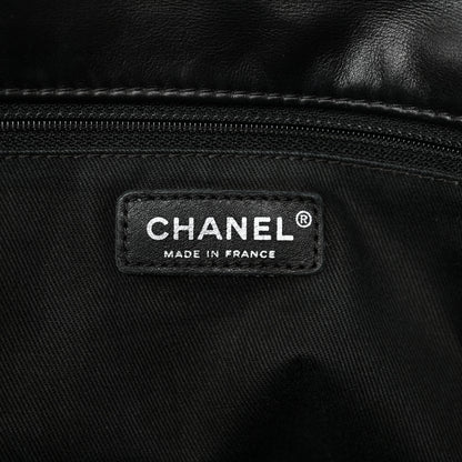 Chanel Calfskin Stitched Large Expandable Flap Bag Black 6 of 11