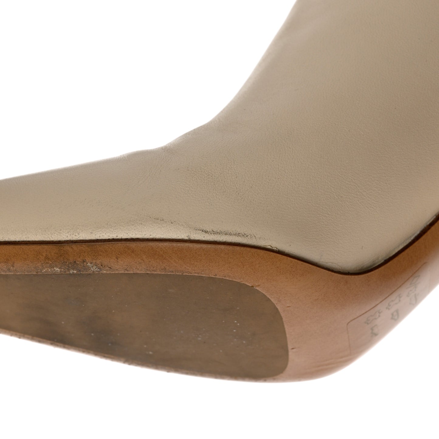 Calfskin Rockstud 90mm Ankle Boots 40 Light Ivory