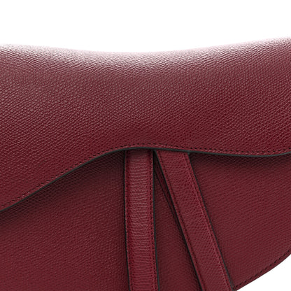 Christian Dior Grained Calfskin Saddle Bag Red 8 of 10