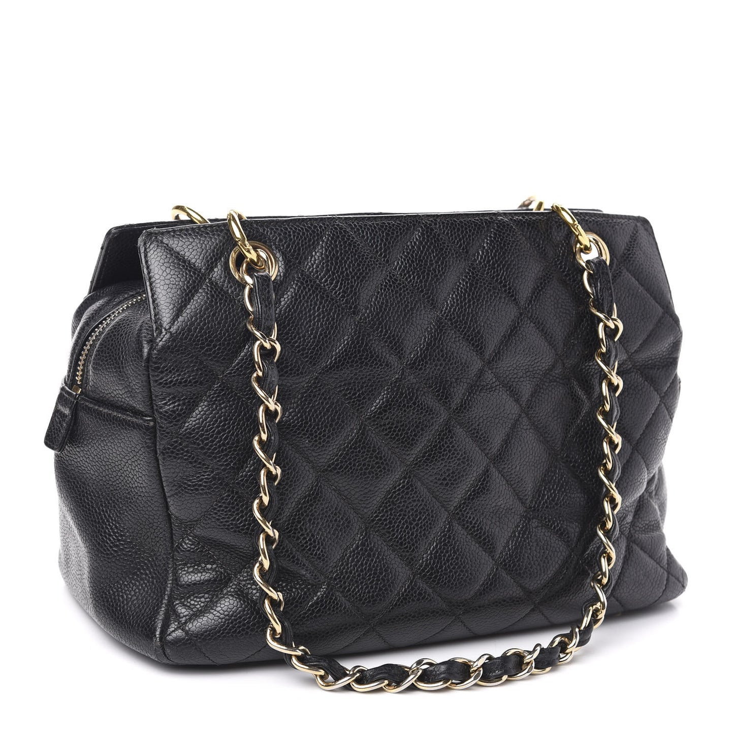 Caviar Quilted Petit Timeless Tote PTT Black