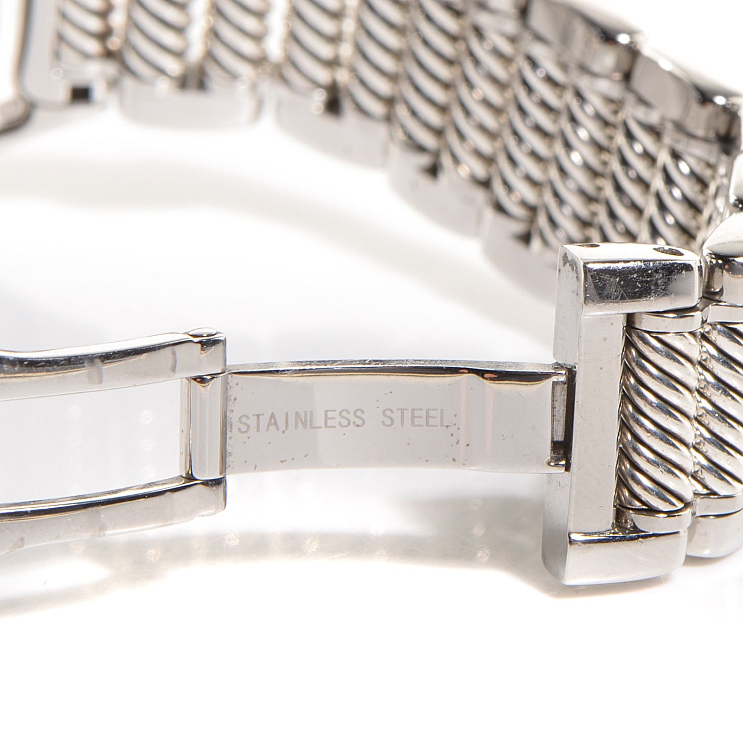 David Yurman Stainless Steel Sterling Silver Diamond Mother of Pearl 25mm Thoroughbred Quartz Watch 4 of 7