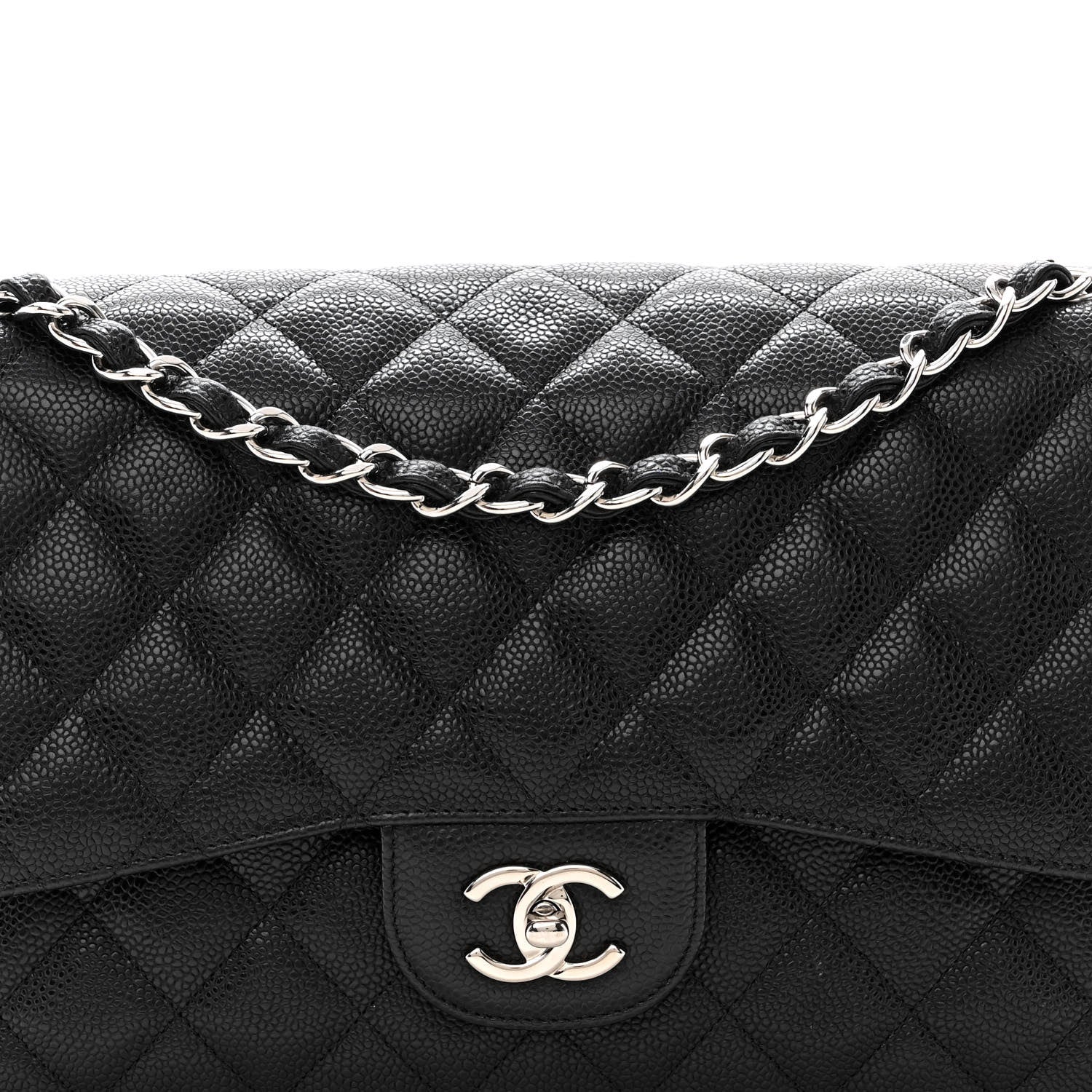 Chanel Caviar Quilted Jumbo Double Flap Black 8 of 12