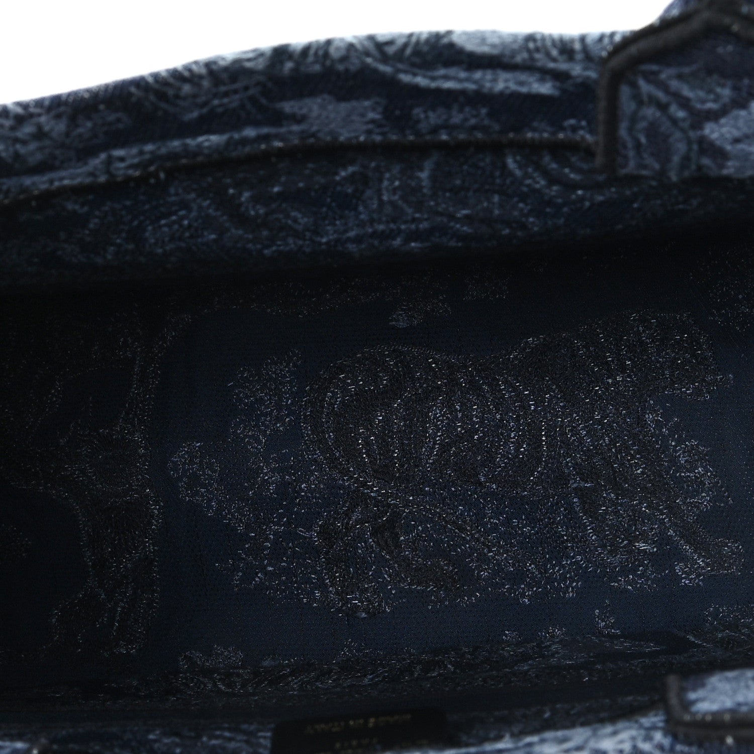 Christian Dior Canvas Embroidered Medium Dioriviera Toile De Jouy Book Tote Blue Black 5 of 12
