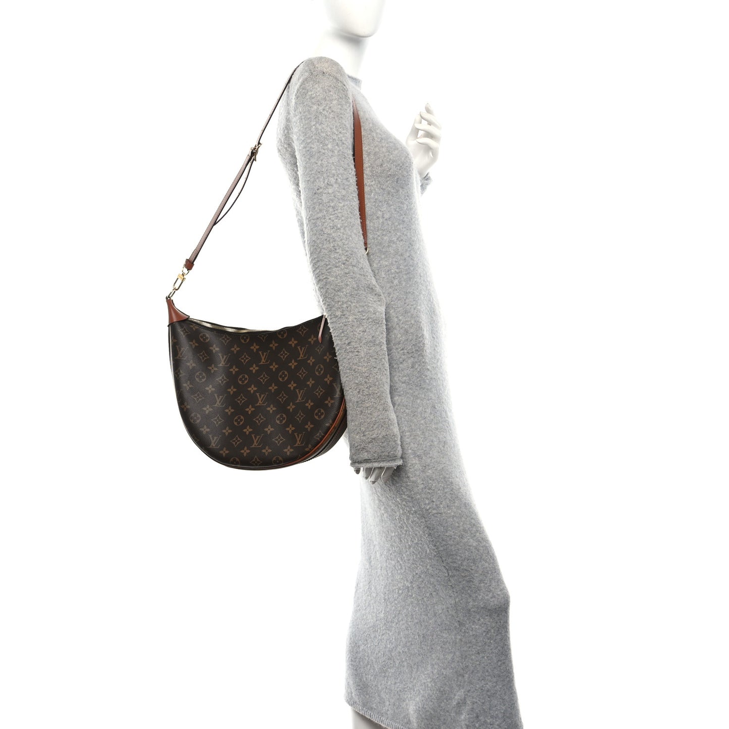 Reverse Monogram Loop Hobo
