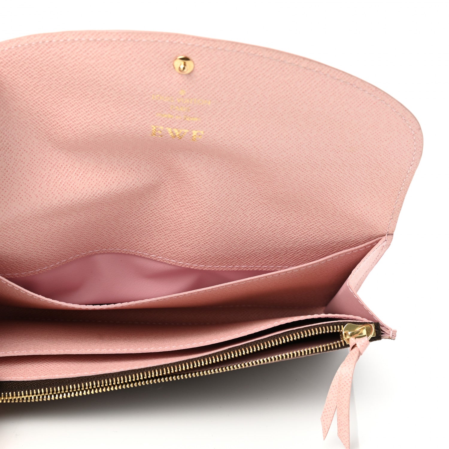Louis Vuitton Damier Ebene Caissa Wallet Rose Ballerine 5 of 7