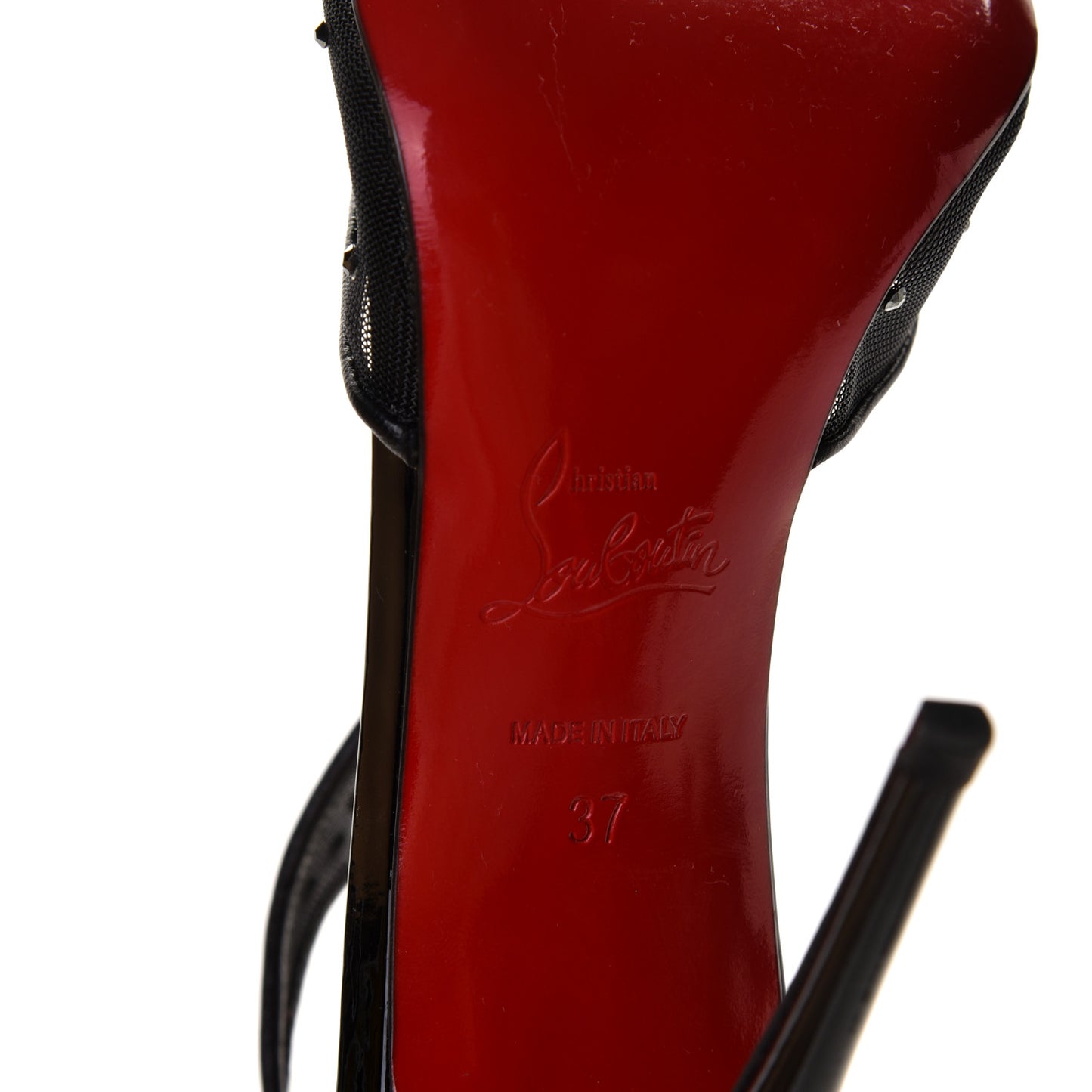 Mesh Embellished Patinana 100 Sandals 37 Black