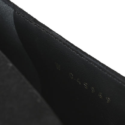 Chanel Suede Patent Cap Toe Camellia Ballerina Flats 37 Black White 8 of 8