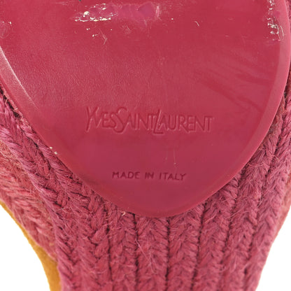 Saint Laurent Suede Riviera 105 Espadrille Sandals 37 Multicolor 8 of 13
