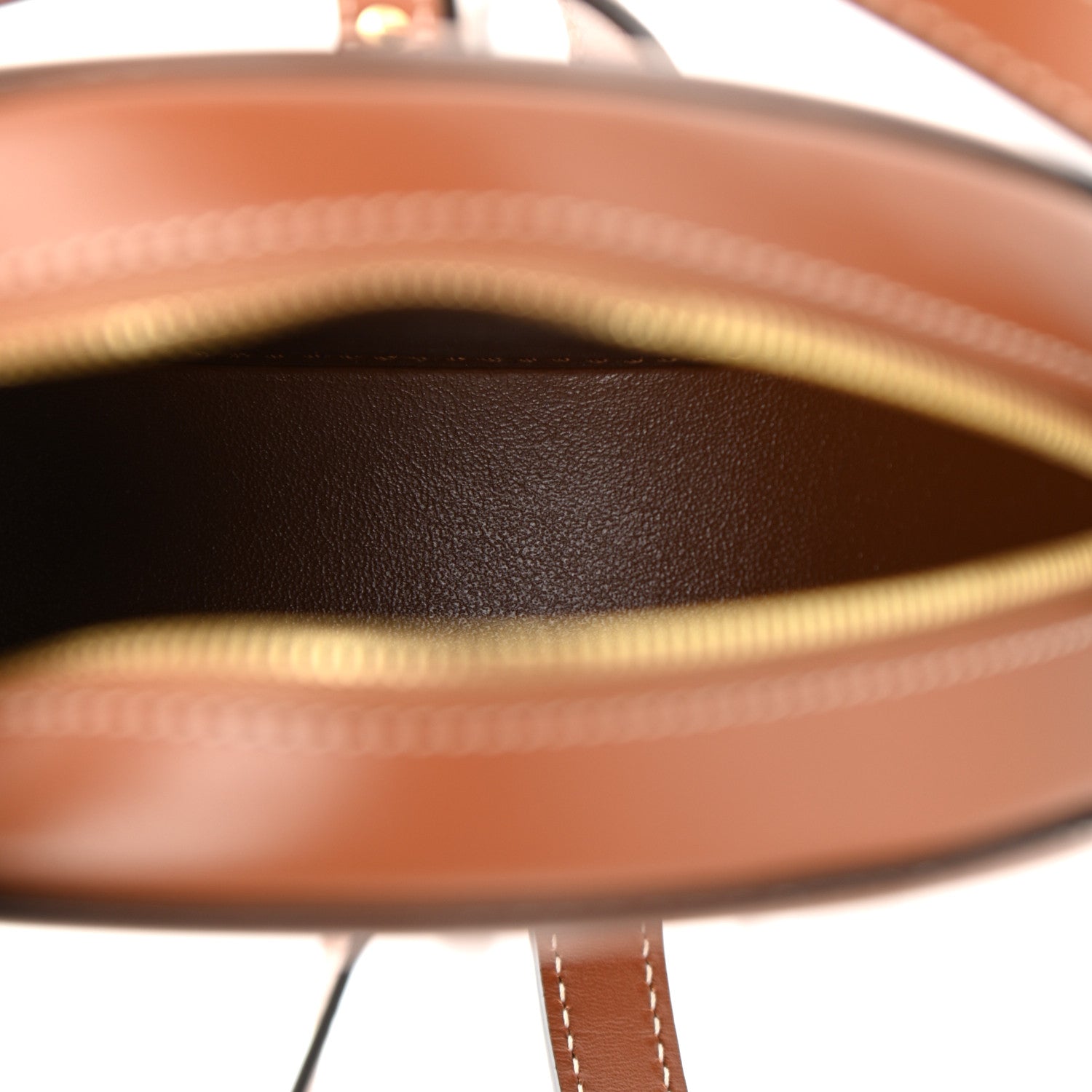 Celine Smooth Calfskin Cuir Small Triomphe Oval Crossbody Purse Tan 4 of 8