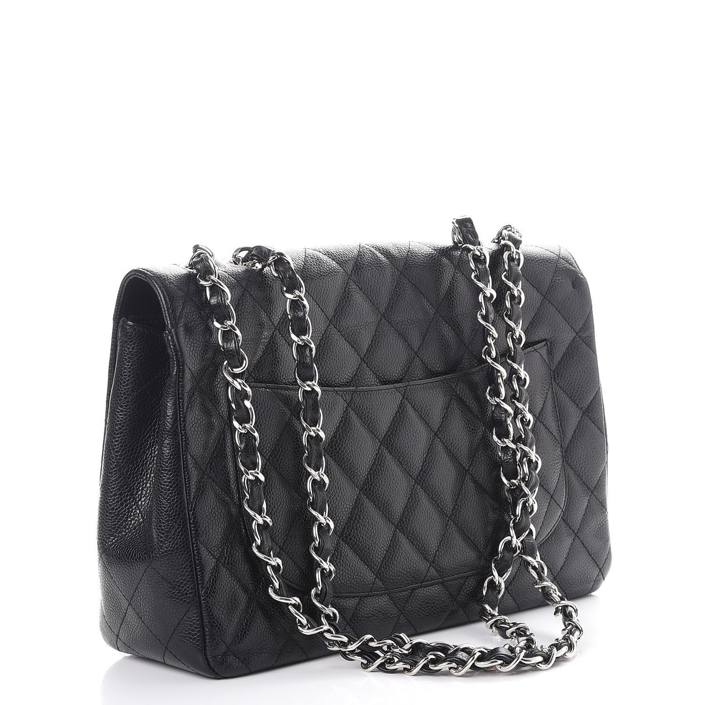 Caviar Quilted Jumbo Single Flap Black