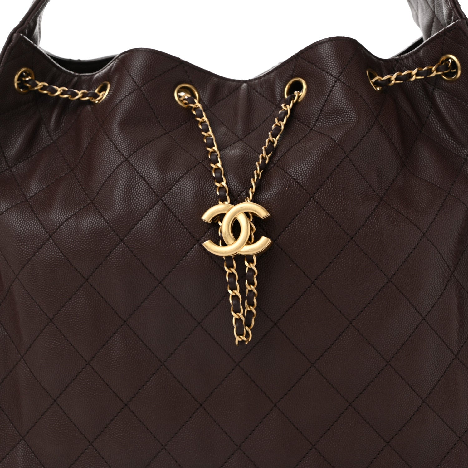 Chanel Caviar Quilted Medium Chanel 25 Handbag Dark Brown 9 of 11