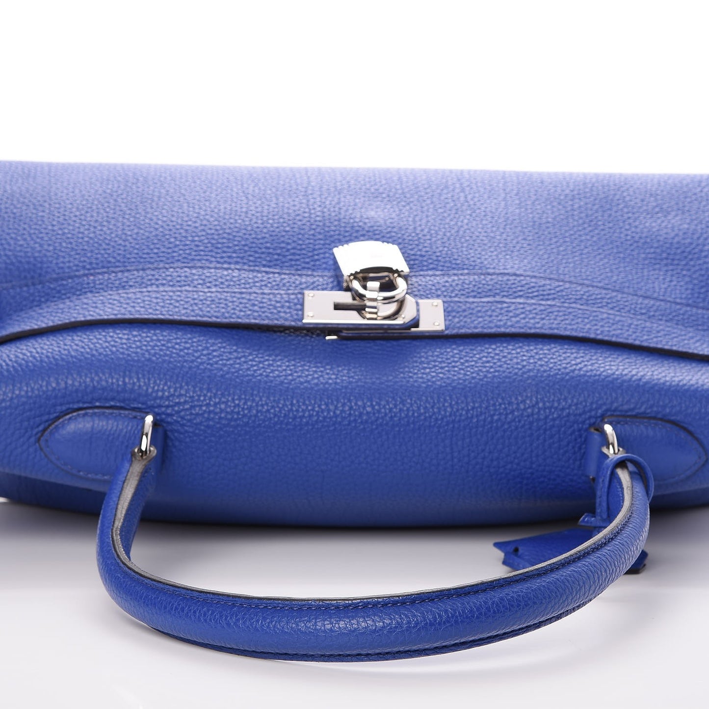 Taurillon Clemence Shoulder Kelly 40 Bleu Electrique