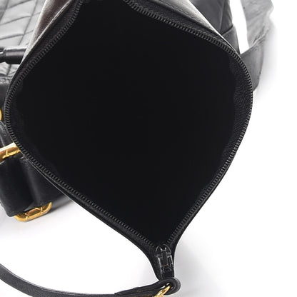 Chanel Lambskin Quilted Drawstring Bag Black 13 of 39