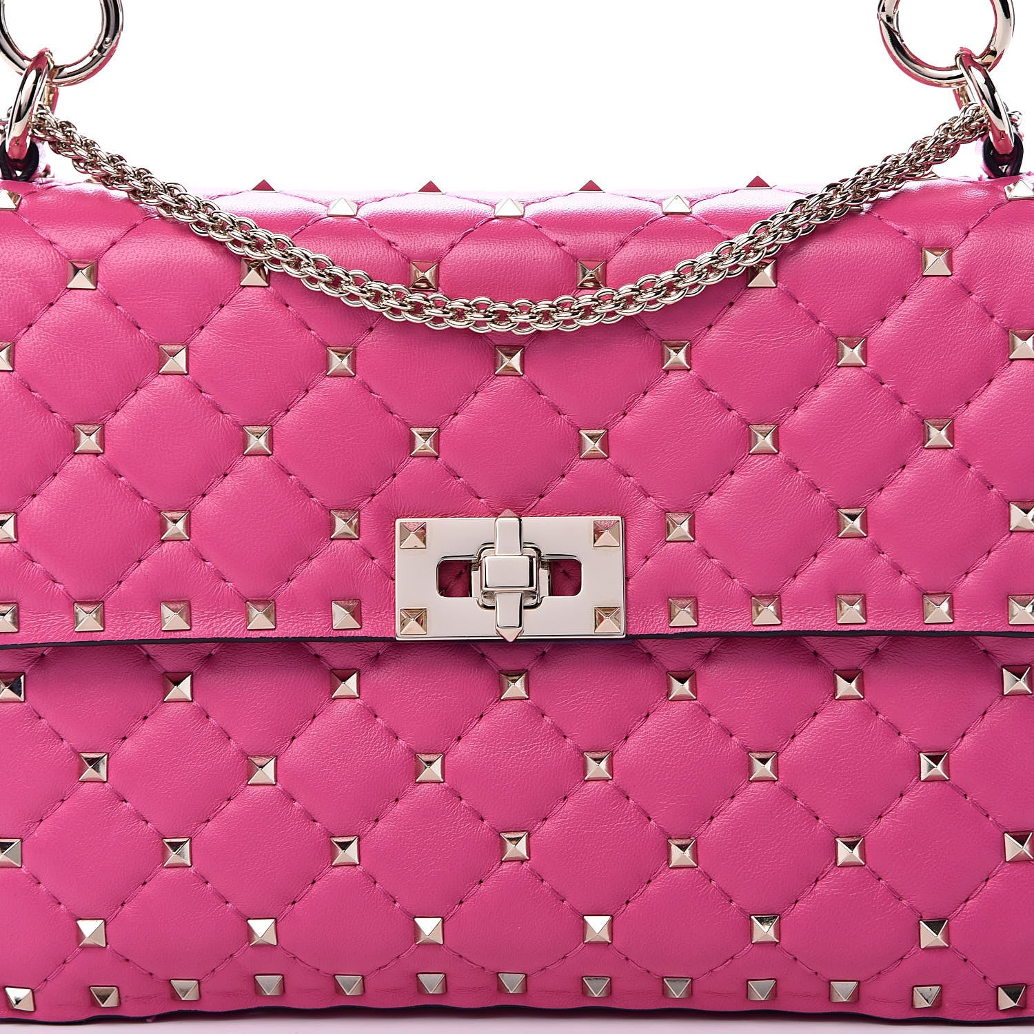 Valentino Garavani Nappa Medium Rockstud Spike Shoulder Bag Pink Orchid 7 of 12