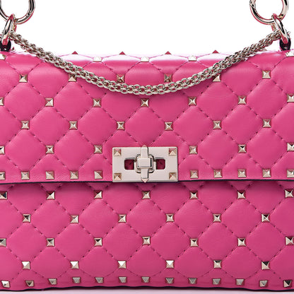Valentino Garavani Nappa Medium Rockstud Spike Shoulder Bag Pink Orchid 7 of 12