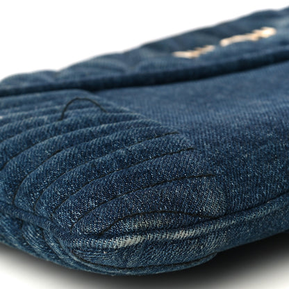 Miu Miu Denim Matelasse Clutch Blue 9 of 14
