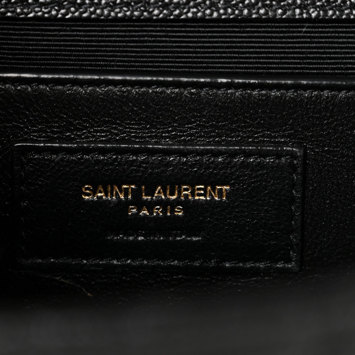 Saint Laurent Grain De Poudre Textured Mixed Matelasse Triquilt Medium Monogram Satchel Black 6 of 10