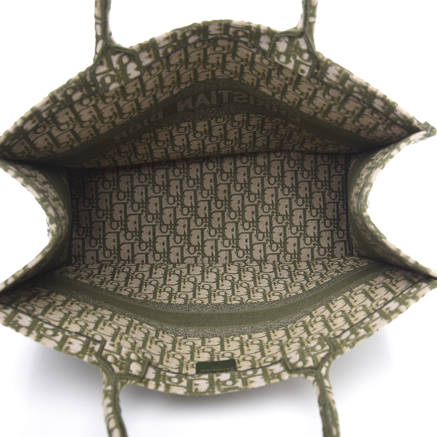 Christian Dior Oblique Book Tote Green Multicolor 5 of 13