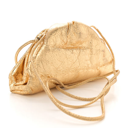 Bottega Veneta Metallic Crinkled Lambskin The Mini Pouch Oro 3 of 10