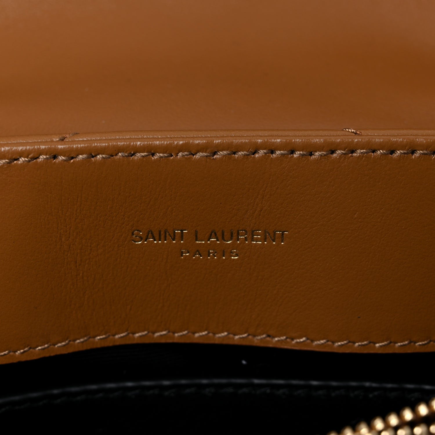 Saint Laurent Calfskin Y Quilted Monogram Small Loulou Chain Satchel Dark Natural 7 of 11