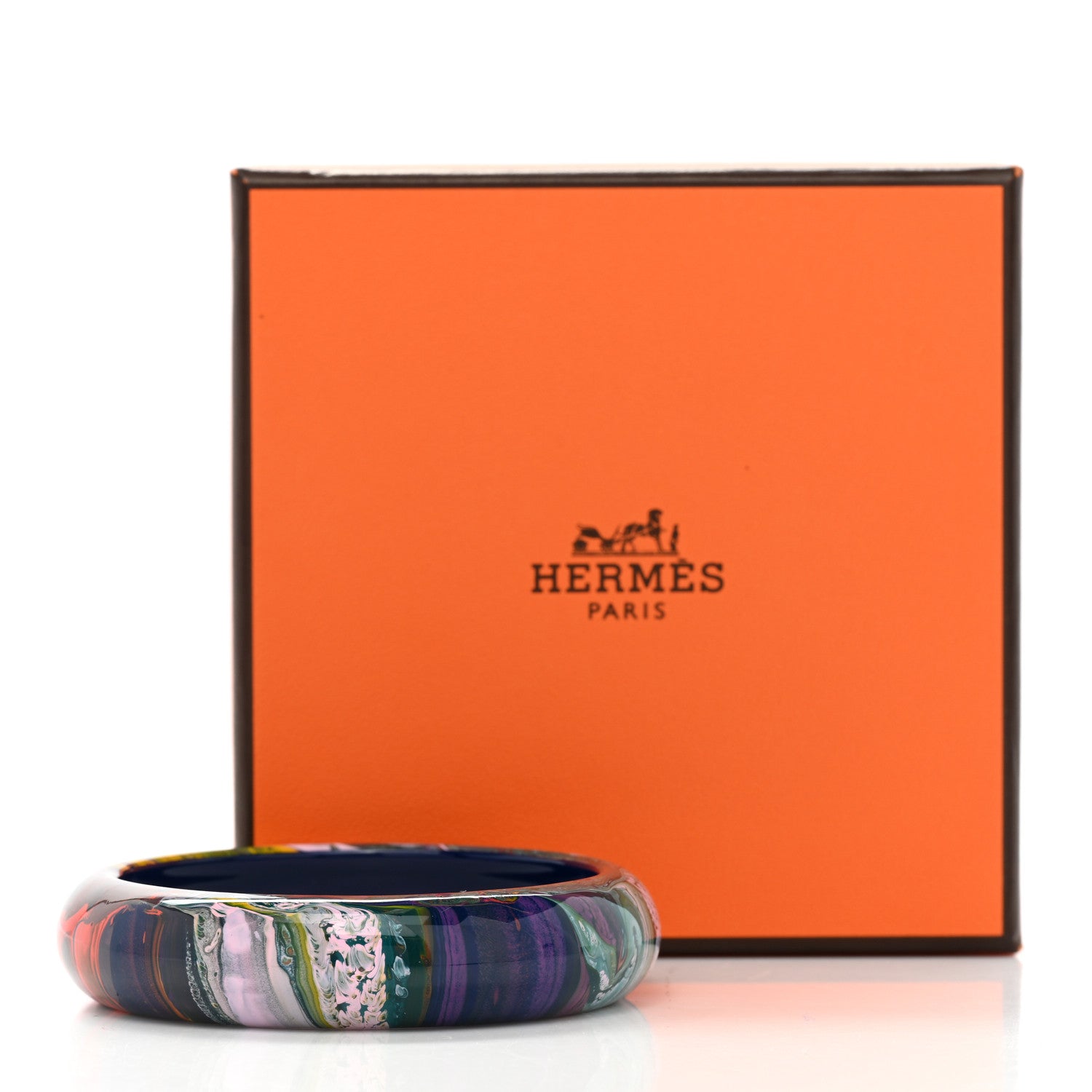 Hermes Lacquered Wood Marbling Bracelet T1 6 of 6