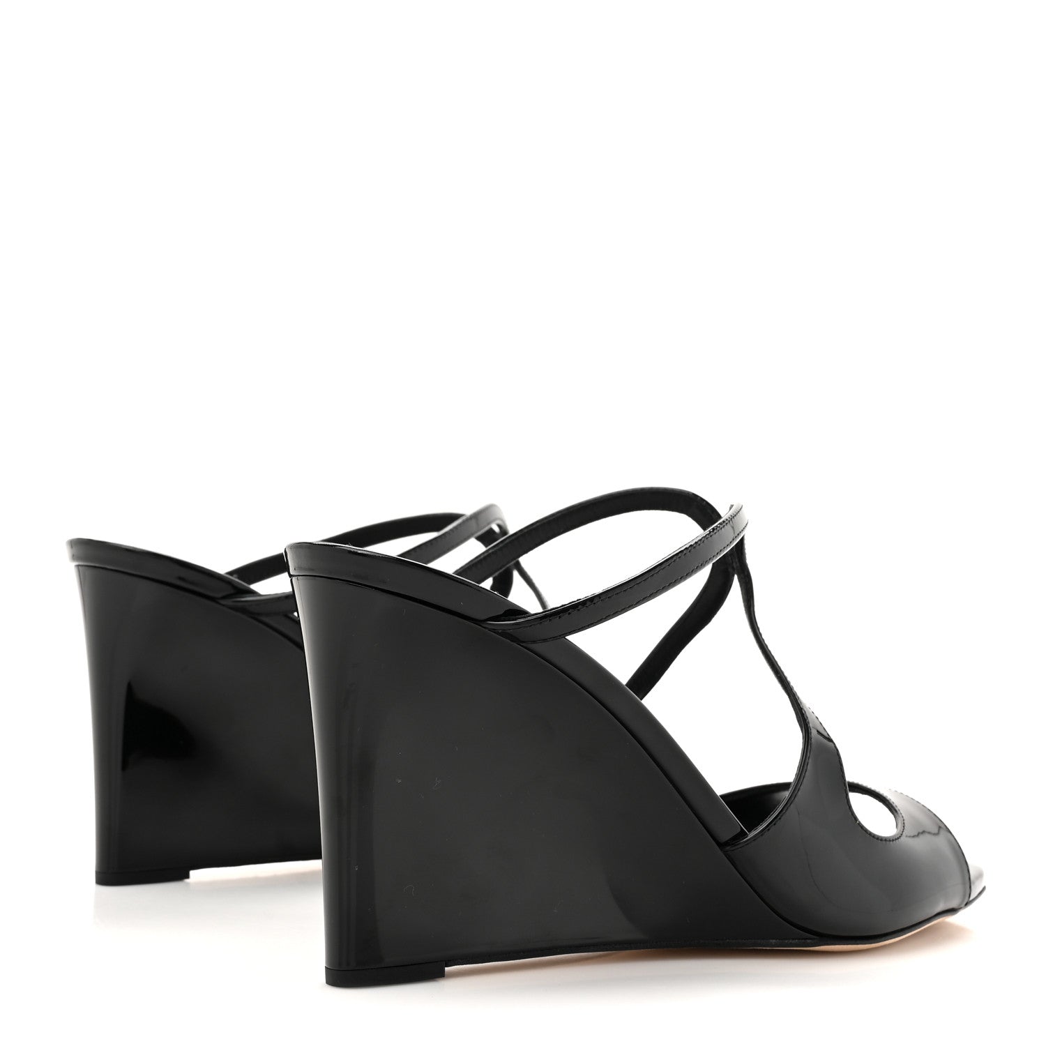 Jimmy Choo Patent Anise 85 Wedge 39 Black 5 of 9