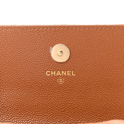 Chanel Caviar Quilted Business Affinity Clutch With Chain Flap Camel 8 of 13