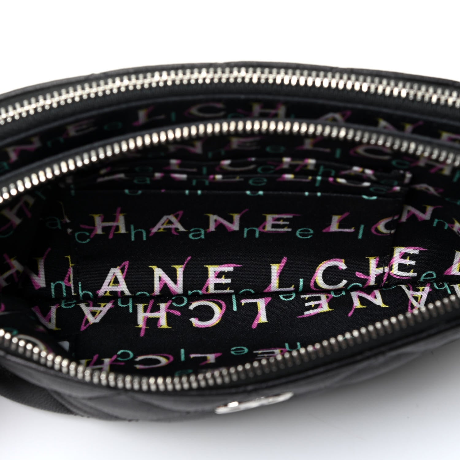 Chanel Lambskin Quilted Small Clutch With Chain Black 4 of 4