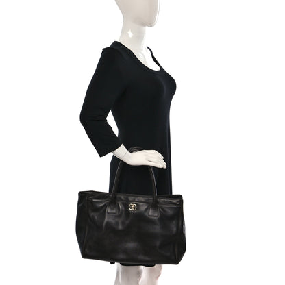 Chanel Calfskin Cerf Executive Shopper Tote Brown 2 of 9