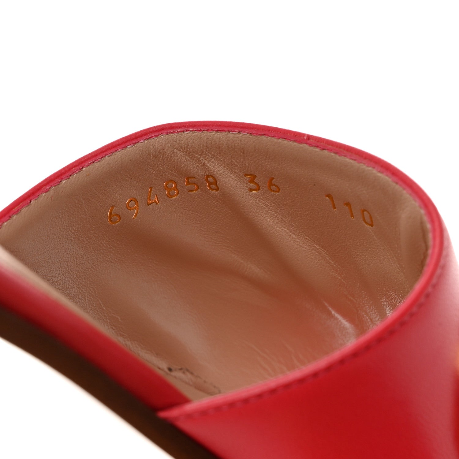 Gucci Malaga Kid Cara Flat Slide Sandals 36 Runway Coral 8 of 10