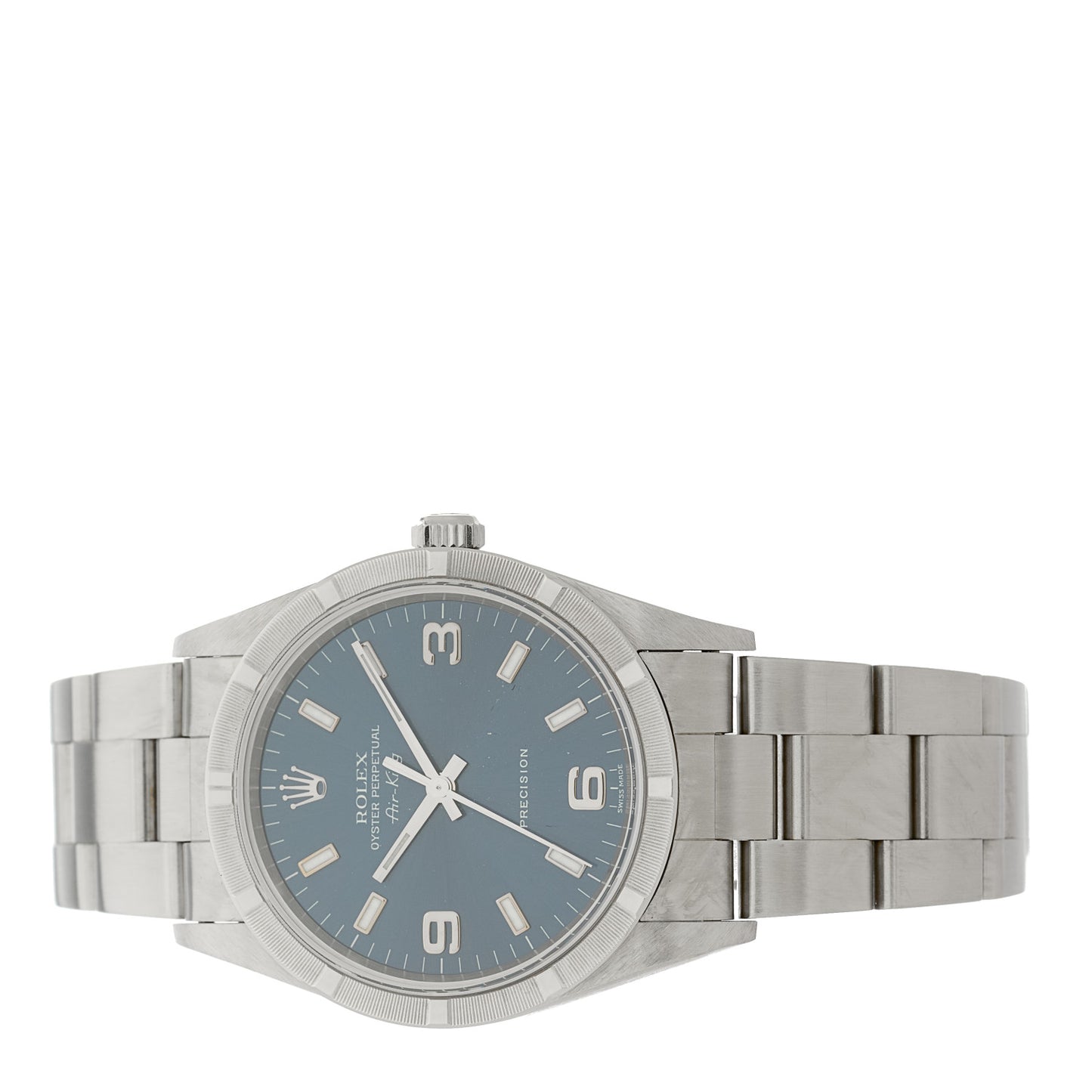 Stainless Steel 34mm Oyster Perpetual Air-King Precision Watch Blue 14010M
