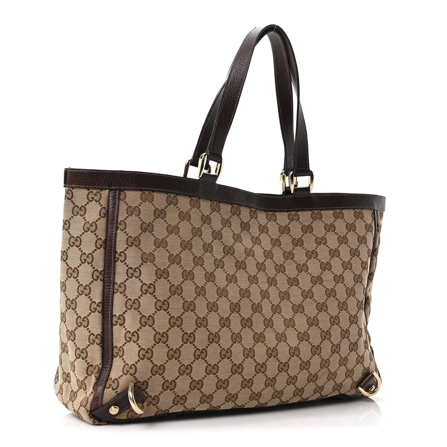 Monogram Large Abbey Tote Dark Brown