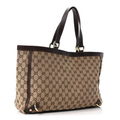 Gucci Monogram Large Abbey Tote Dark Brown 3 of 10
