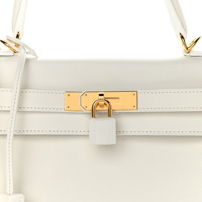 Hermes Evercolor Kelly Retourne 28 White 8 of 11