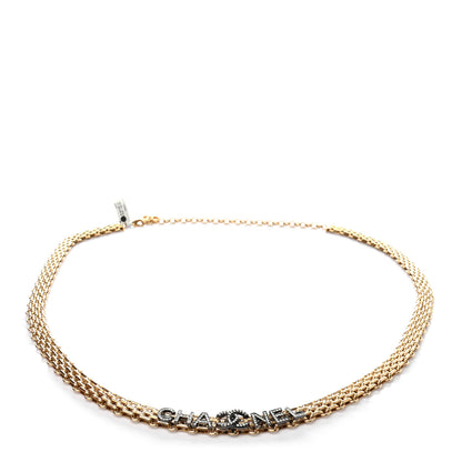 Chanel Crystal Logo Chain Belt 85 Gold 1 of 4