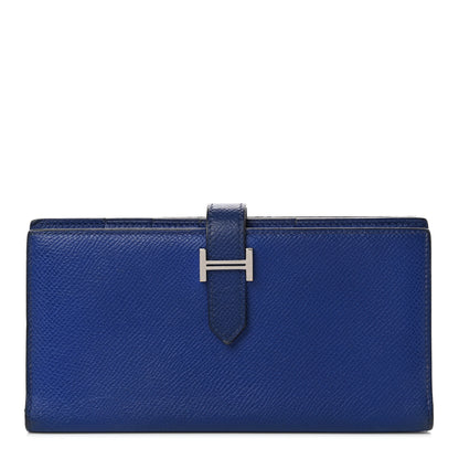 Hermes Epsom Bearn Gusset Wallet Bleu Electrique 1 of 13