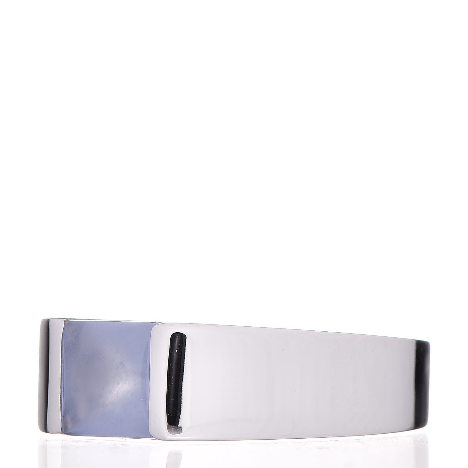 Cartier 18K White Gold Chalcedony Tank Ring 49 5 3 of 5