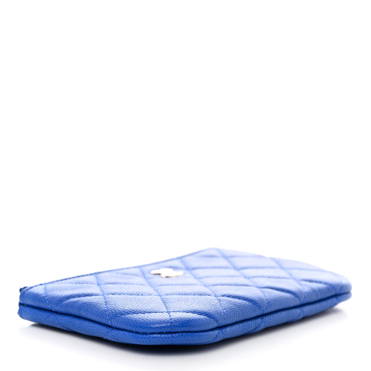 Chanel Caviar Quilted Small Cosmetic Case Blue 5 of 8