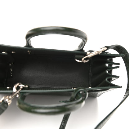 Saint Laurent Calfskin Crocodile Embossed Nano Sac De Jour Dark Green 5 of 10