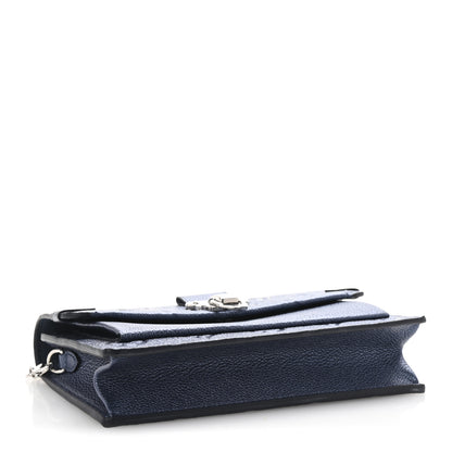Louis Vuitton Metalli Empreinte Monogram Vavin Chain Wallet Navy Nacre 3 of 9