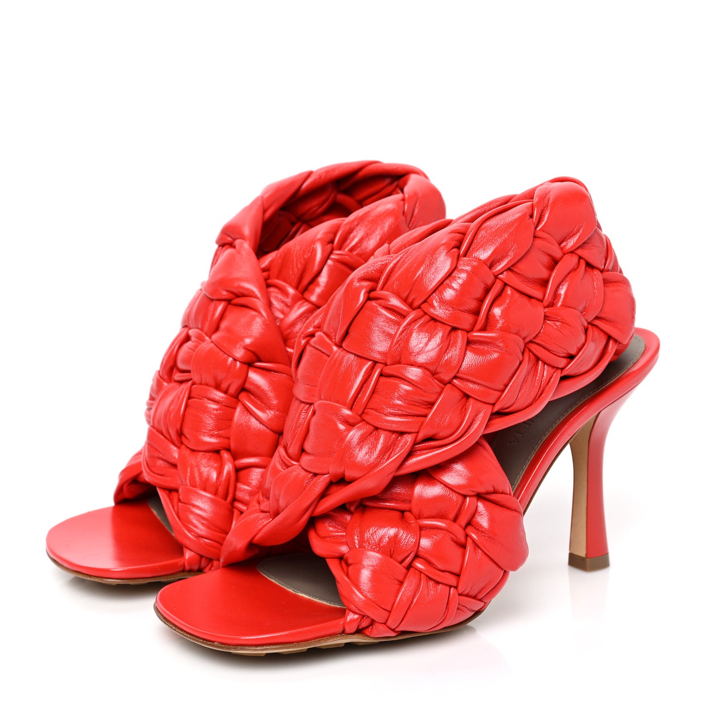 Shiny Nappa Intrecciato The Board Sandals 36 Nail Polish