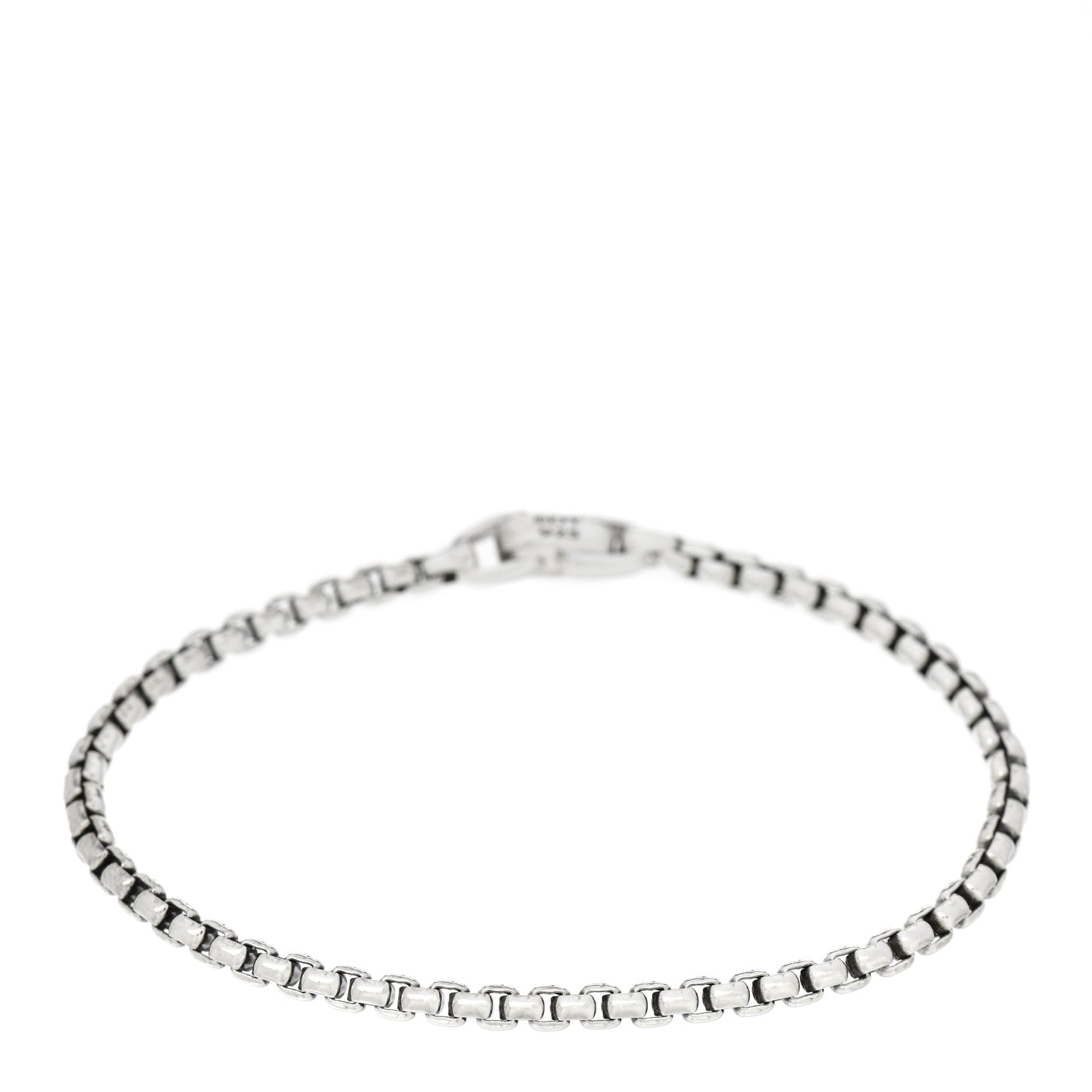 David Yurman Sterling Silver 4mm Box Chain Bracelet 1 of 4