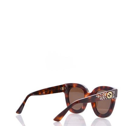 Gucci Acetate Stars Cat Eye Sunglasses GG0116S Havana 4 of 6