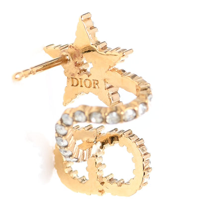 Christian Dior Crystal Clair D Lune Wrap Around Earrings Gold 4 of 4