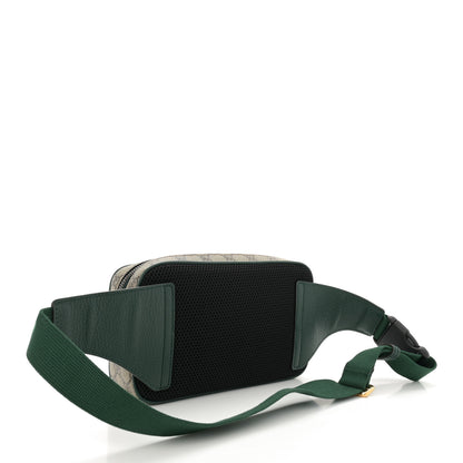 Gucci Monogram GG Mignon Textured Dollar Calfskin GG Supreme Monogram Quilted Mini GG Belt Bag Green Beige Ebony 3 of 12
