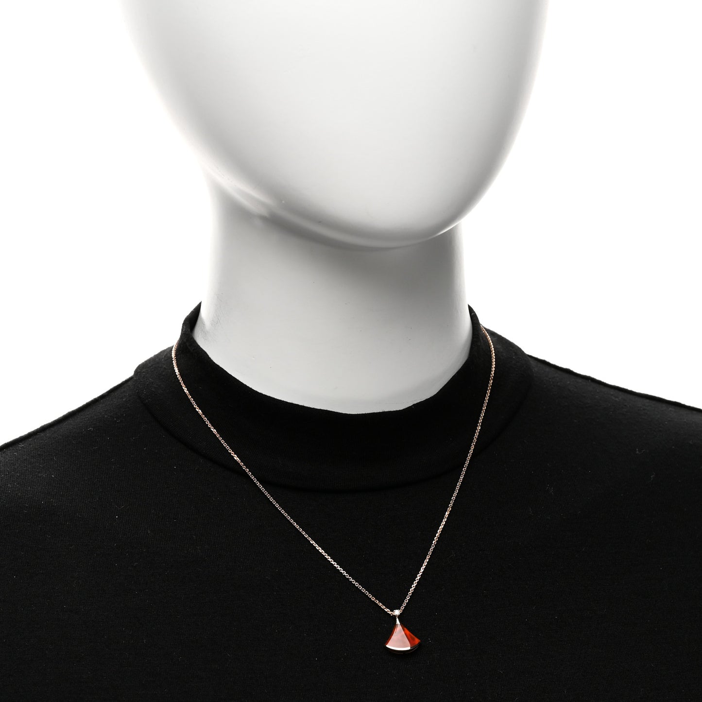 18K Rose Gold Diamond Carnelian Divas' Dream Pendant Necklace