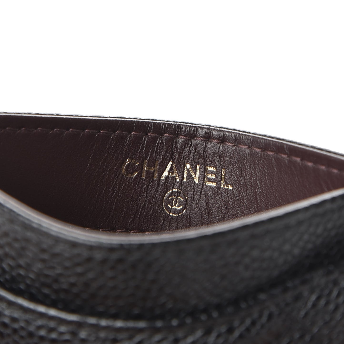 Caviar Quilted Card Holder Black