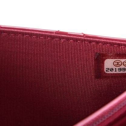 Chanel Patent Quilted Brilliant Wallet On Chain WOC Dark Pink 6 of 12