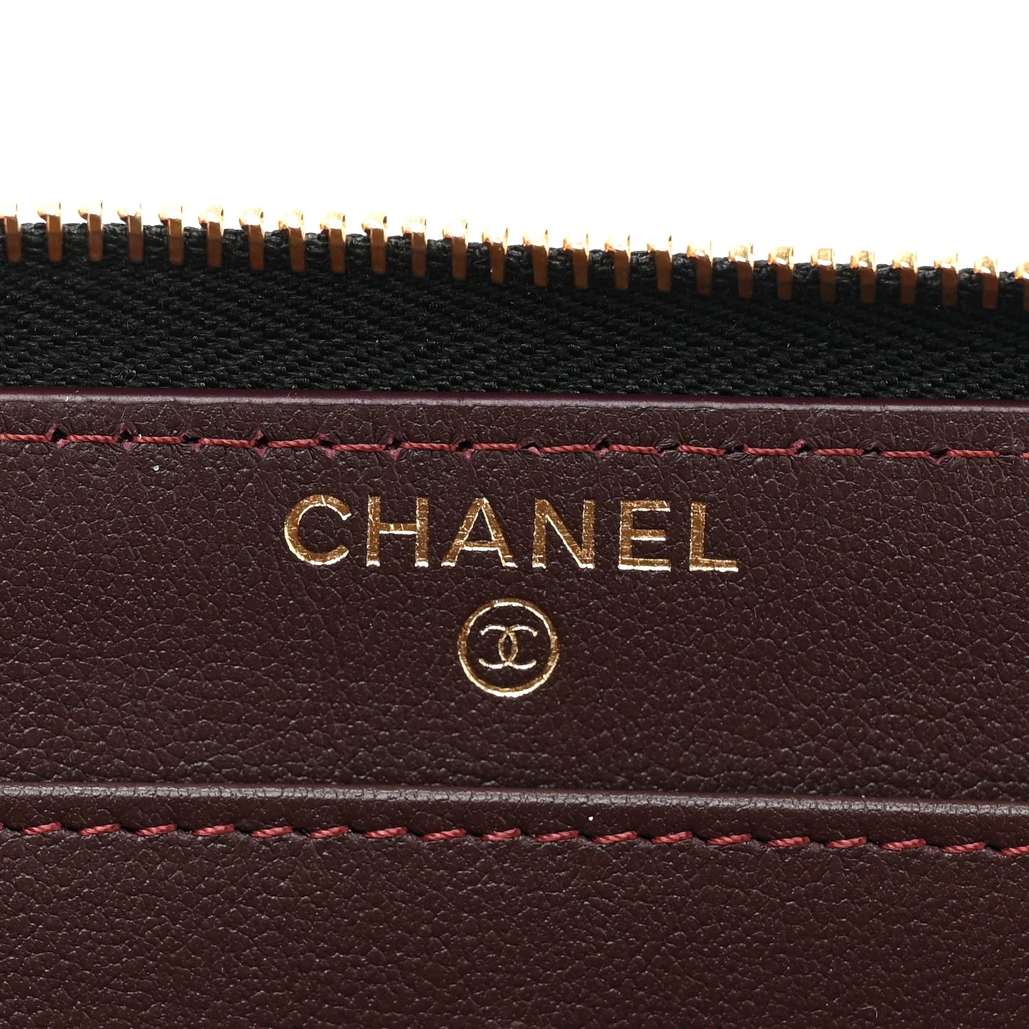 Lambskin Quilted Large Gusset Zip Around Wallet Black