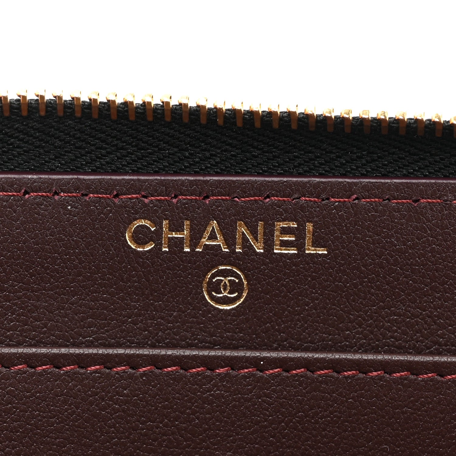 Chanel Lambskin Quilted Large Gusset Zip Around Wallet Black 9 of 14